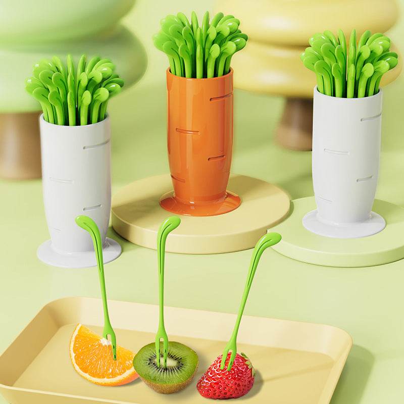 Radish Fruit Fork Set Two-tooth Household - Here2Save