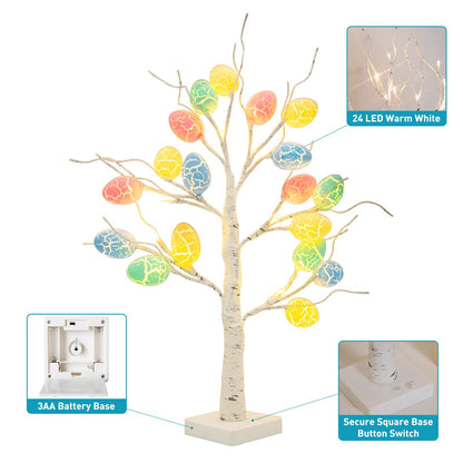 Easter Decoration 60cm Birch Tree Home Easter Egg LED Light Gift Spring Party Tabletop Ornaments Light Easter Party Kids Gifts - Here2Save