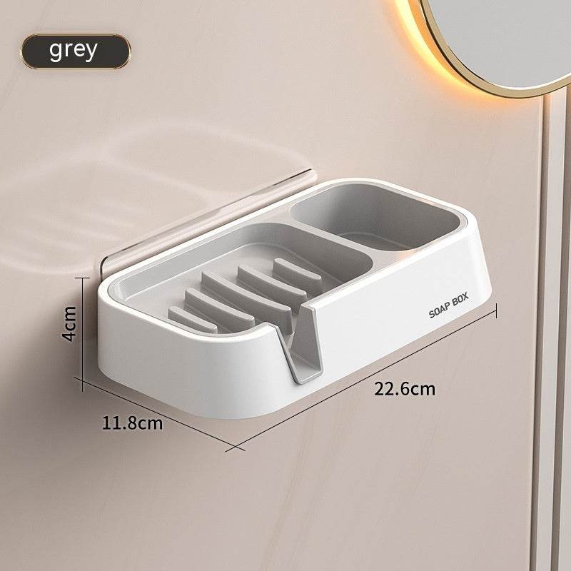 Soap Dish Punch-free Wall-mounted Double Layer - Here2Save