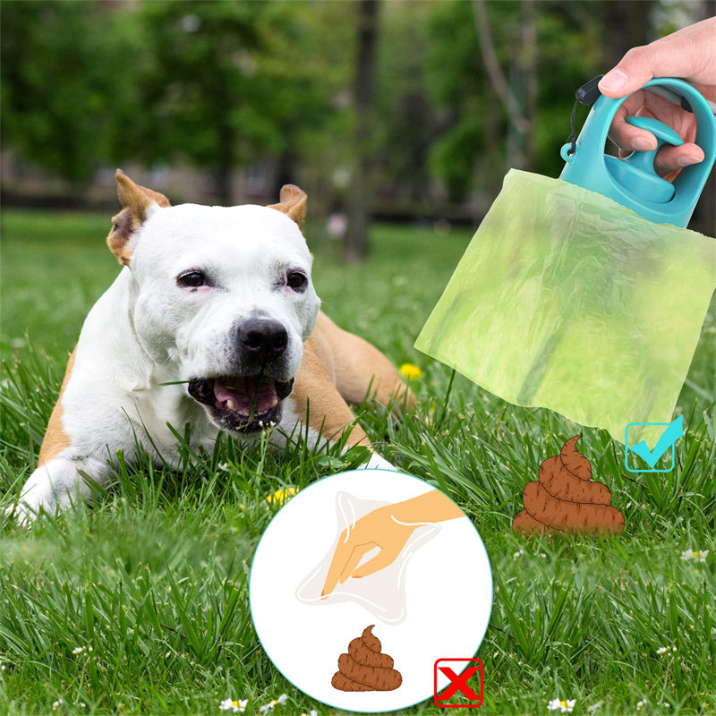 Portable Lightweight Dog Pooper Scooper With Built-in Poop Bag Dispenser Eight-claw Shovel For Pet Toilet Picker Pet Products - Here2Save