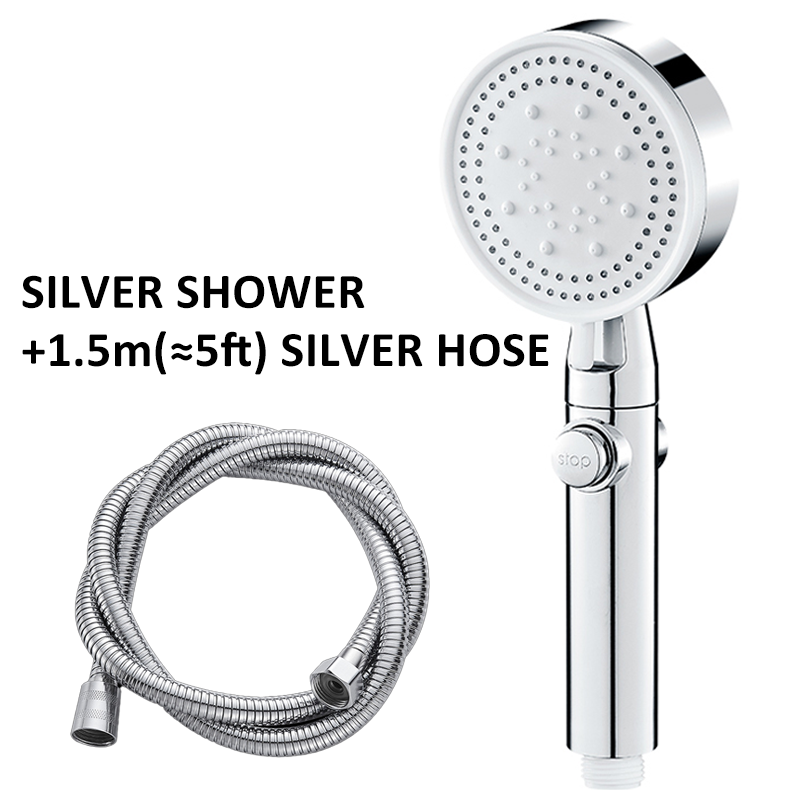 Shower Bath Shower Head Pressurized Large Water Output - Here2Save