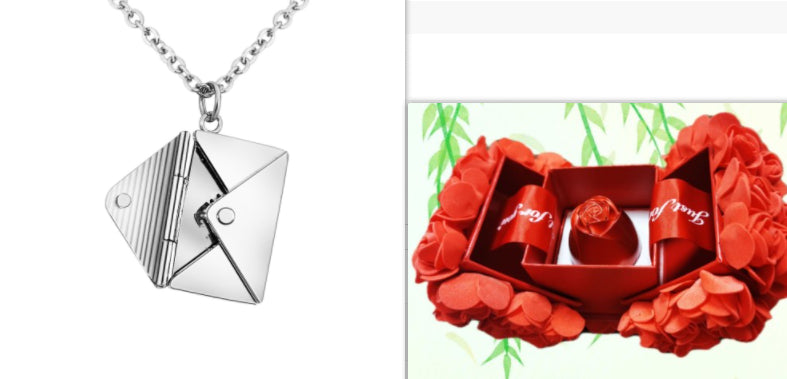 Fashion Jewelry Envelop Necklace Women Lover Letter Pendant Best Gifts For Girlfriend - Here2Save