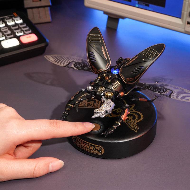 Robotime Rokr The Storm Beetle DIY Moveable Mechanic Organism 3D Puzzle Series Steampunk Design Funny Toys For Kids Child - Here2Save
