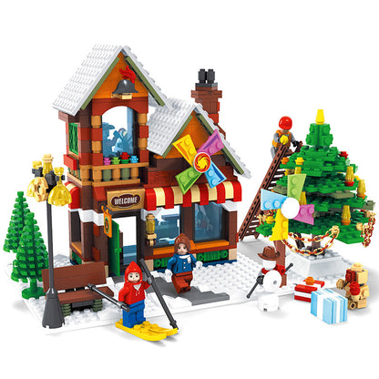 Christmas Post Office Puzzle Assembling Building Block Toys