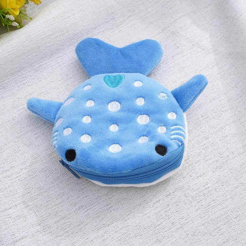 Plush Children's Shark Coin Purse Cute Cartoon Pendant - Here2Save