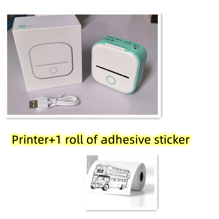 Portable Mini Thermal Label Printer Home Photo Printer Student Wrong Question Printer Bluetooth Mini Label Printer Price Tag - Here2Save