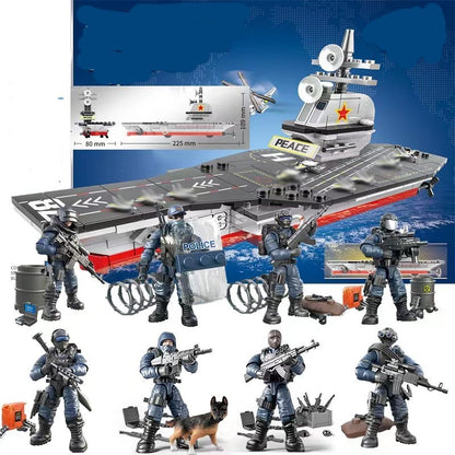 Assembling Joint Movable Soldier Puzzle Military Model Building Blocks Small Doll Foreign Trade Toys