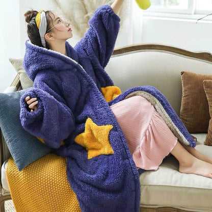 Coral Velvet Star Nightgown - Here2Save
