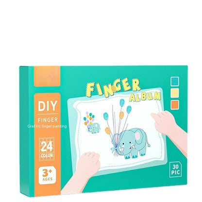 Washable Non-toxic Kindergarten Paint Hand Palm Painting Stamp Pad Graffiti Painting Toy