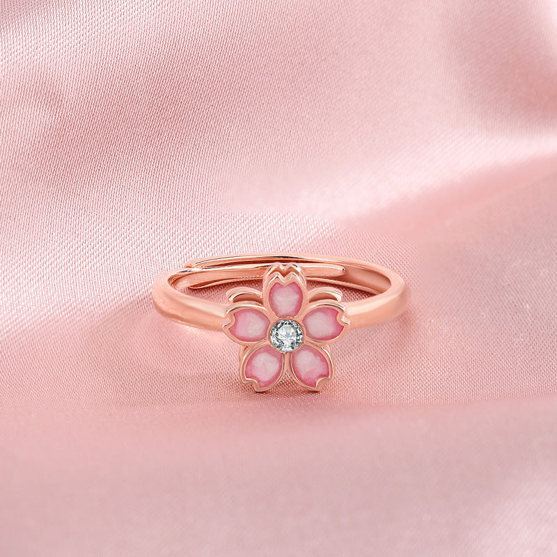 Cherry Blossom Rotatable Ring Ins Sweet Rings