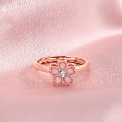 Cherry Blossom Rotatable Ring Ins Sweet Rings