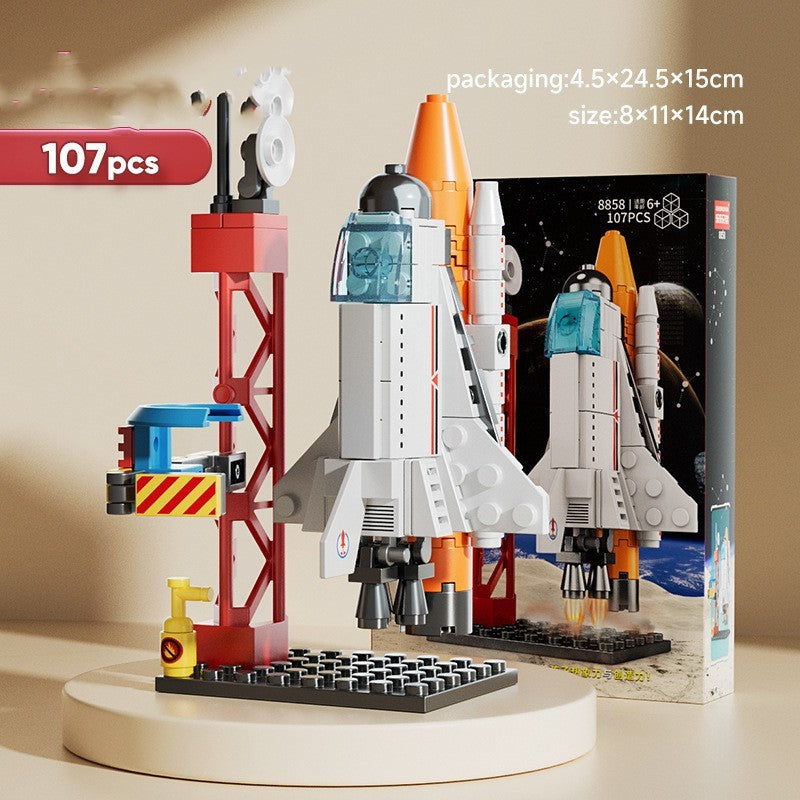 Building Blocks Small Particles Military Rocket Boy Children's Puzzle Enlightenment Assembling Toys