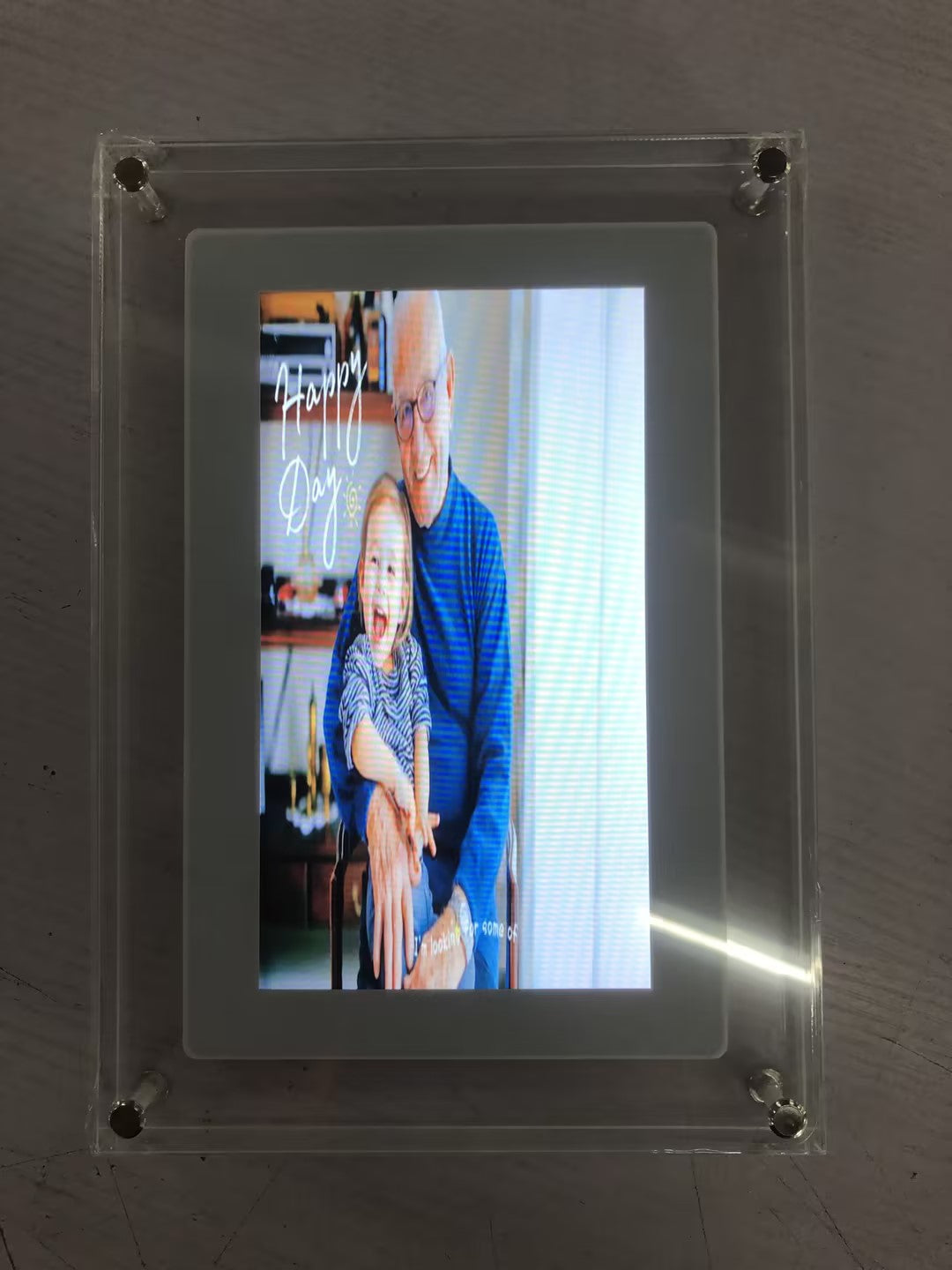 Digital Picture Frame Acrylic Video Player Digital Photo Frame Vertical Display With 1GB And Battery Type C Video Frame Gift For Loved - Here2Save