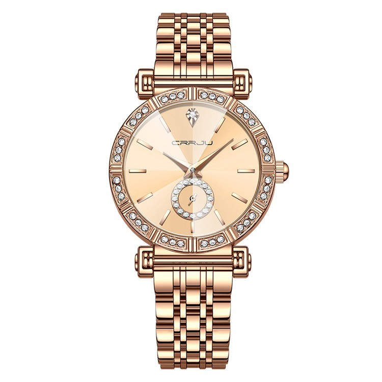 Women's Steel Belt Diamond-embedded Watch