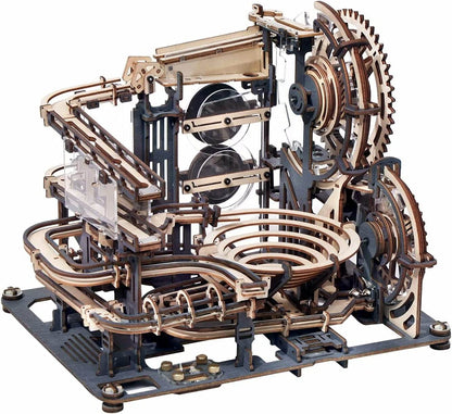 Robotime ROKR Marble Night City 3D Wooden Puzzle Games Assembly Waterwheel Model Toys For Children Kids Birthday Gift - Here2Save