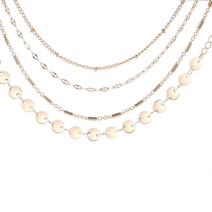 4-pack Set Bracelets Tube Chain Disc Lace Bracelet - Here2Save