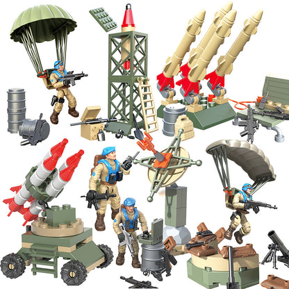 Assembling Joint Movable Soldier Puzzle Military Model Building Blocks Small Doll Foreign Trade Toys