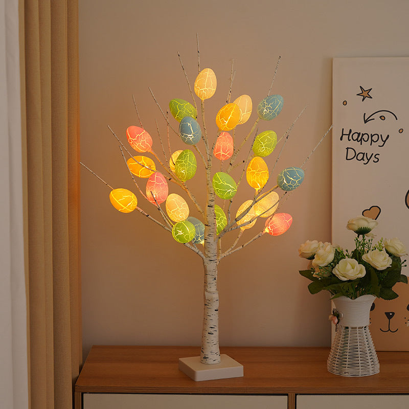 Easter Decoration 60cm Birch Tree Home Easter Egg LED Light Gift Spring Party Tabletop Ornaments Light Easter Party Kids Gifts - Here2Save