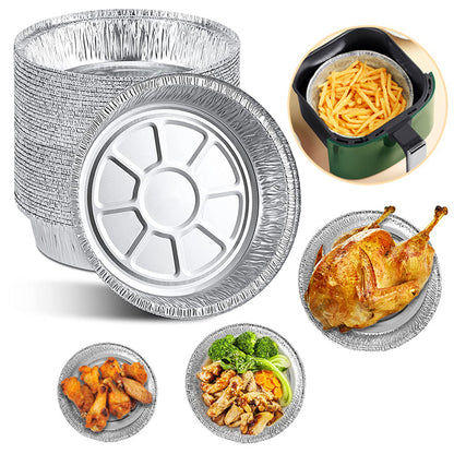 Non-stick Aluminum Foil Liners Air Fryer Disposable Paper Liner Oil-proof Steaming Basket Kitchen Tool BBQ Drip Pan Tray - Here2Save