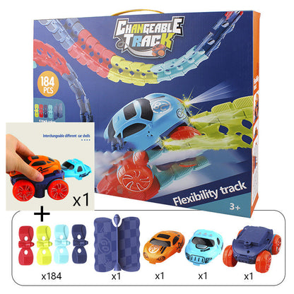 Variety Of Flexible Assembling Electric Light Rail Toy Car