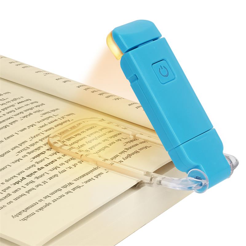 Luz LED recargable por USB para lectura de libros, brillo ajustable, protección ocular, Clip, luz de libro, marcapáginas portátil, luz de lectura