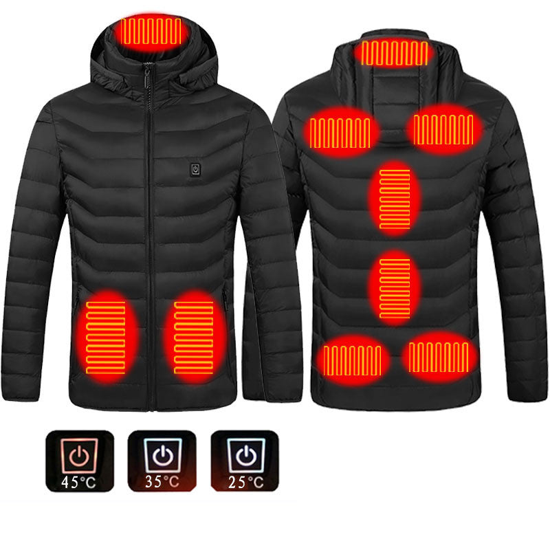 New Heated Jacket Coat USB Electric Jacket Cotton Coat Heater Thermal Clothing Heating Vest Men's Clothes Winter - Here2Save