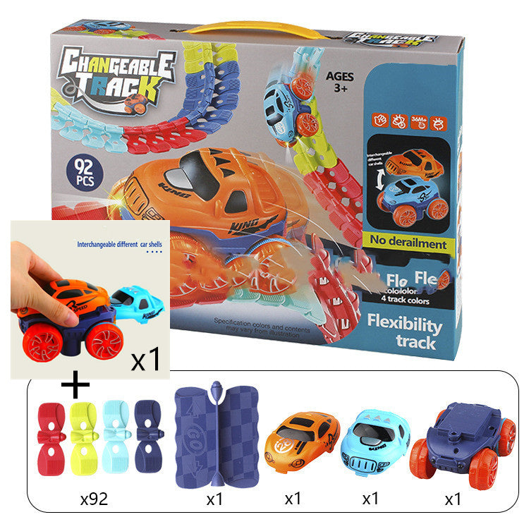 Variety Of Flexible Assembling Electric Light Rail Toy Car