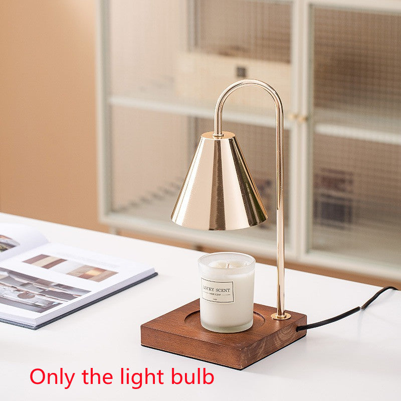 Aromatherapy Melting Wax Lamp Wooden Atmosphere Night Light