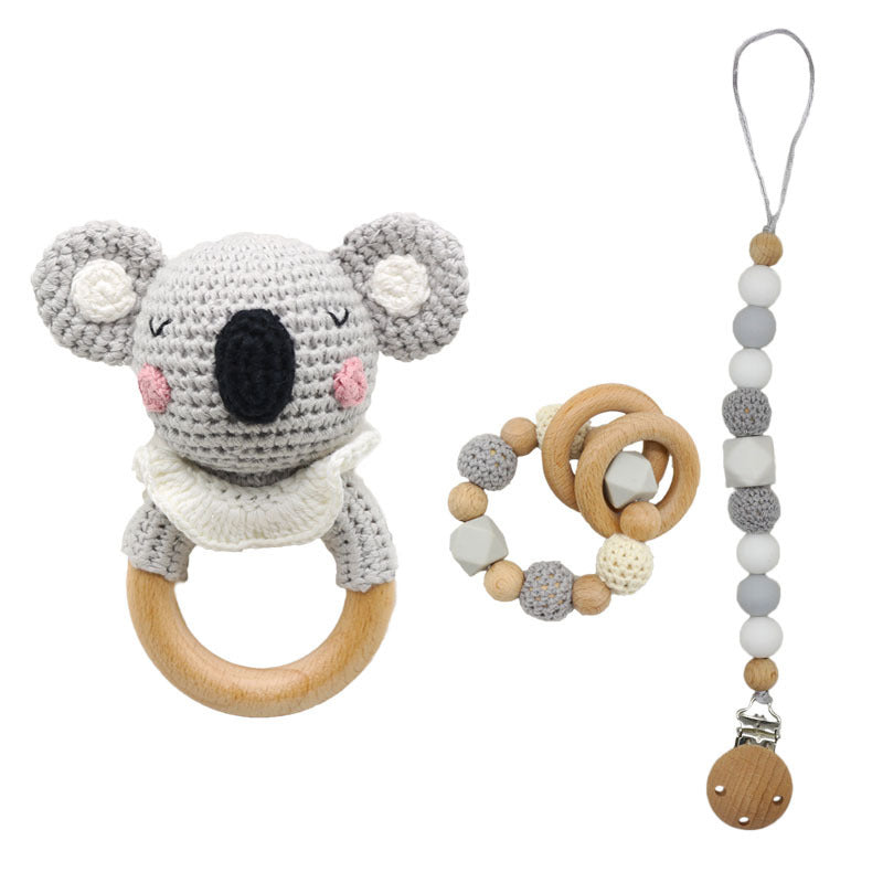 DIY Crochet Molar Appease Toy Koala Animal Molar Stick Baby Teether Kit