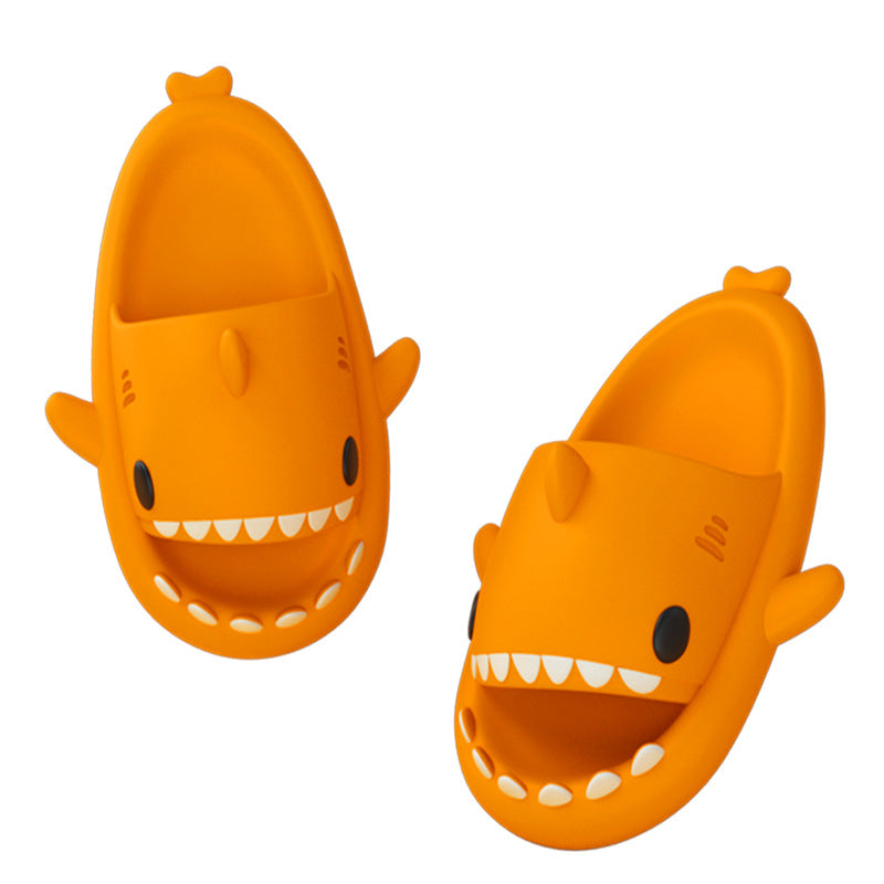 Adult's Slippers Indoor Outdoor Funny Shark Cartoon - Here2Save