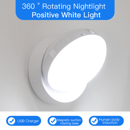 Rotating Human Body Sensor Light Corridor Garage Light Wardrobe Light Motion Sensor Night Light - Here2Save