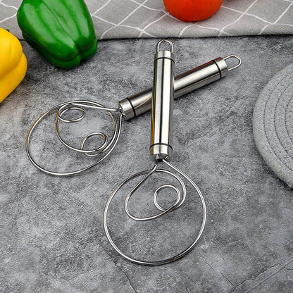 Stainless Steel Danish Flour Binocular Coil Mixer Manual Dough Mixer And Dough Tool Mixing Stick - Here2Save
