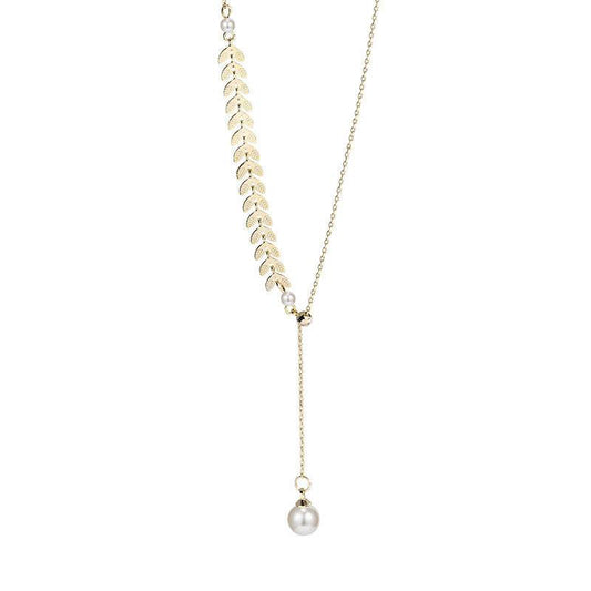 Special-interest Design Wheat Pearl Necklace Earring Bracelet Set - Here2Save