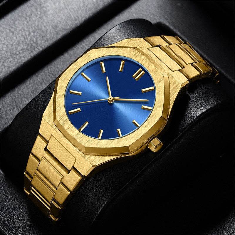 Diamond Gold Men's Watch Student Quartz - Here2Save