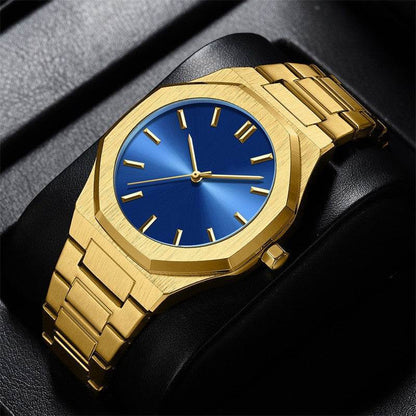 Diamond Gold Men's Watch Student Quartz - Here2Save