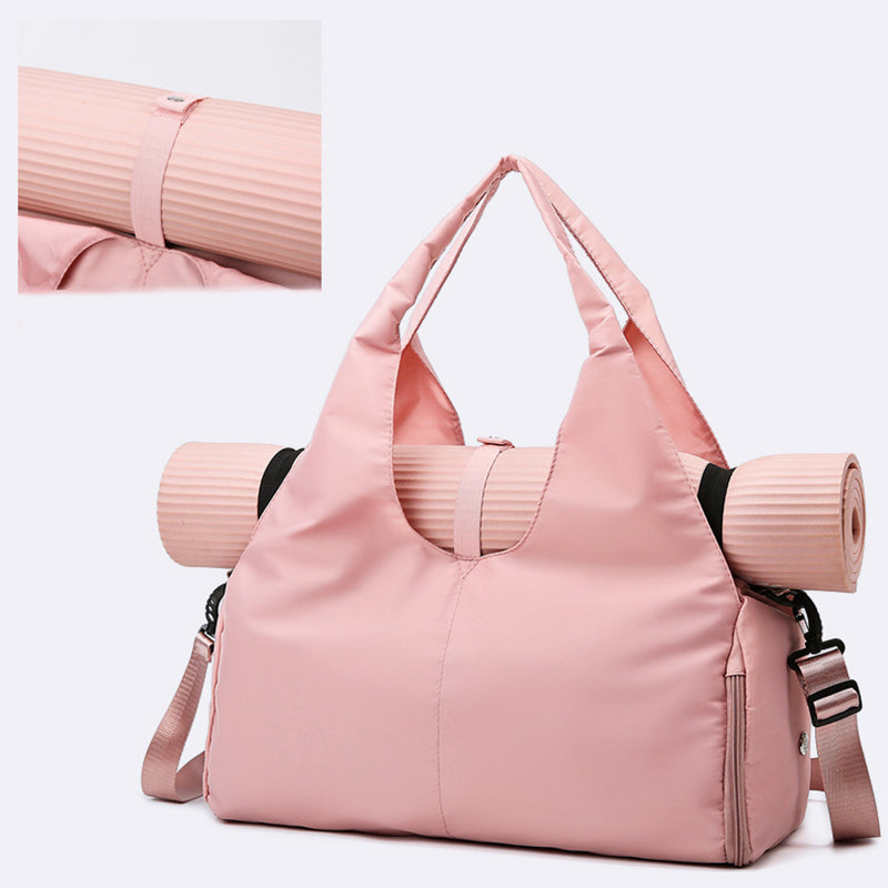 Bolsa de Yoga para mujer, bolsa de viaje para almacenamiento de gran capacidad, separación de ropa seca y húmeda, deportiva, para Fitness, puede llevar esterillas de Yoga