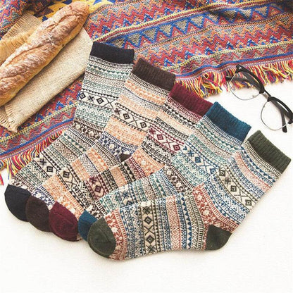 Winter Thick Warm Stripe Wool Socks Casual Sock Business Socks - Here2Save