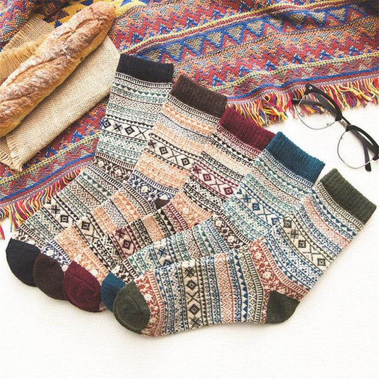 Winter Thick Warm Stripe Wool Socks Casual Sock Business Socks - Here2Save