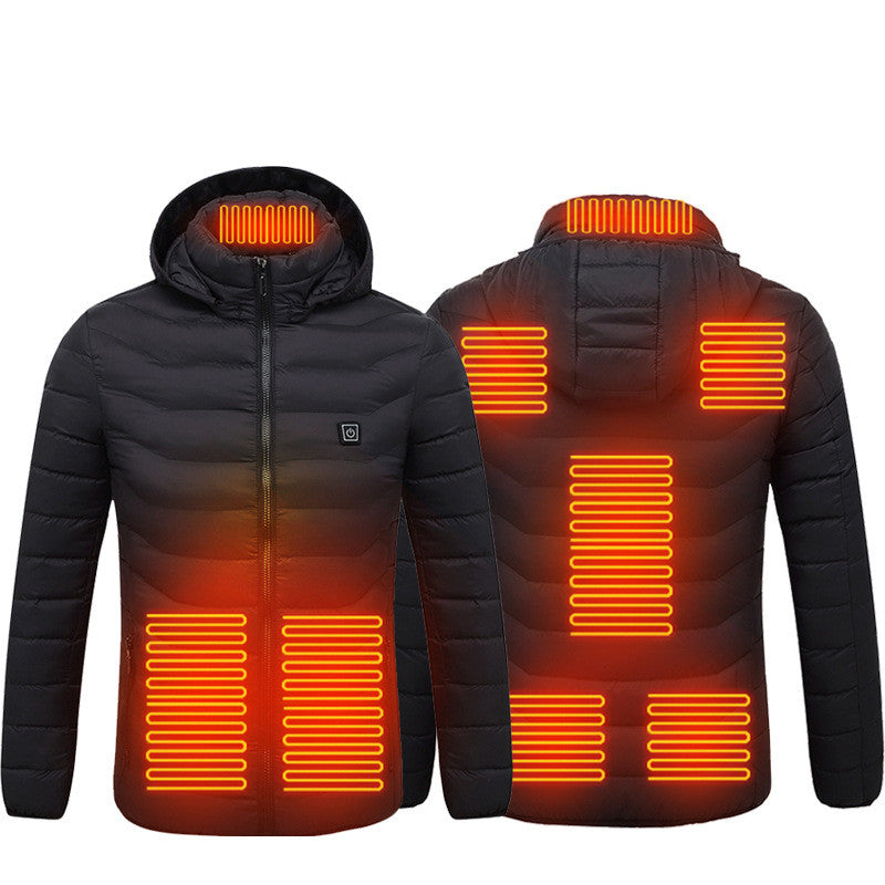 New Heated Jacket Coat USB Electric Jacket Cotton Coat Heater Thermal Clothing Heating Vest Men's Clothes Winter - Here2Save