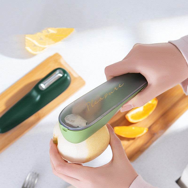 Storage Type Peeling Knife Potato Cucumber Peeler With Storage Tube Apple Fruit Vegetable Scratcher Household Kitchen Gadge - Here2Save