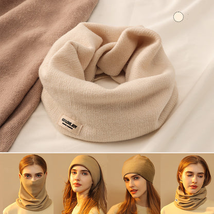 4 In 1 Face Mask Winter Faux Cashmere Scarf Headscarf Ins Fashion Hat