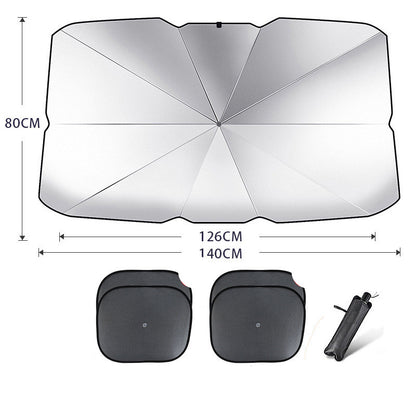 Parasol plegable para parabrisas de coche, sombrilla con protección UV, aislamiento térmico, cubierta para ventana delantera de coche, Protector Interior, Gadgets de verano