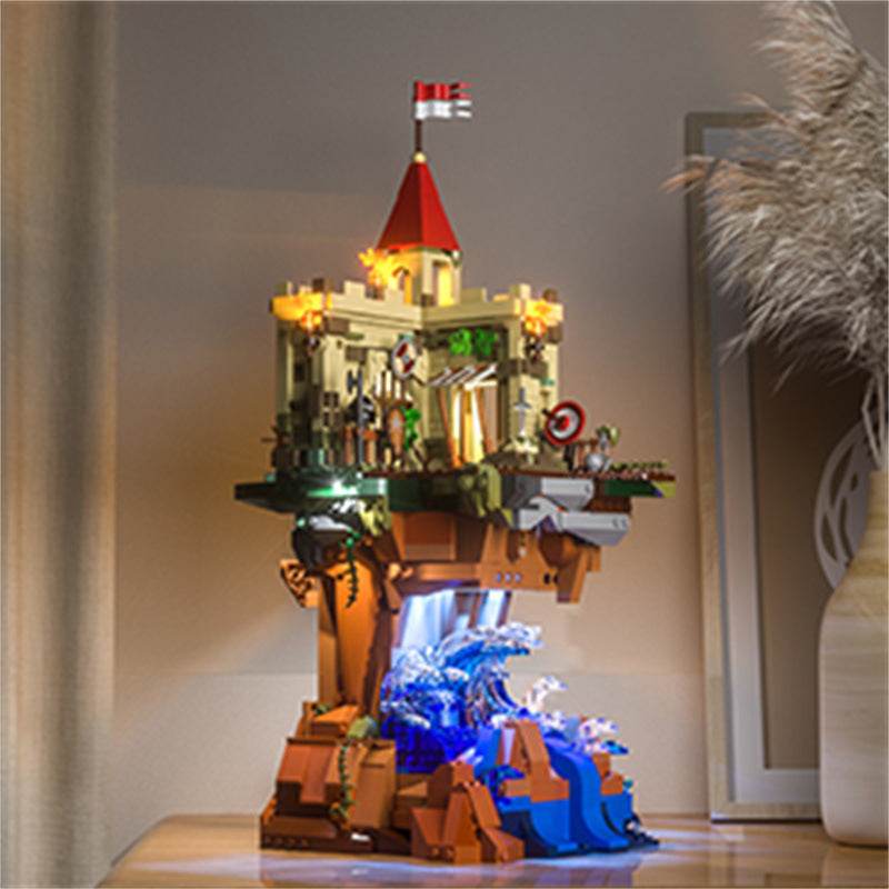 Cliff Castle Middle Ages LED Block Lighting Toys - Here2Save