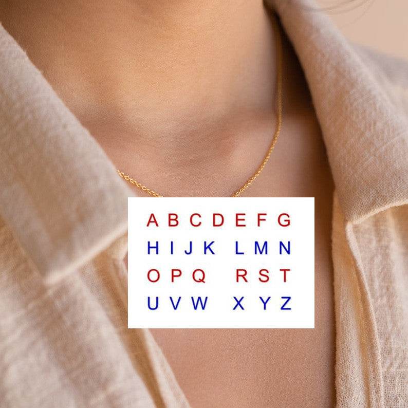 Stainless Steel Letter Necklace - Here2Save