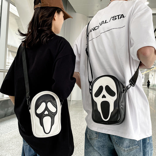 Bolso bandolera con diseño de calavera fantasma divertida de Halloween