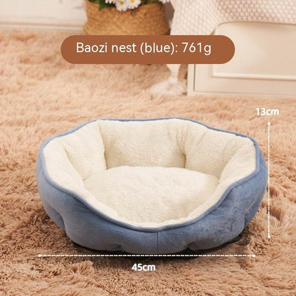 Pet Short Plush Shell Dumpling Nest Fleece Warm - Here2Save
