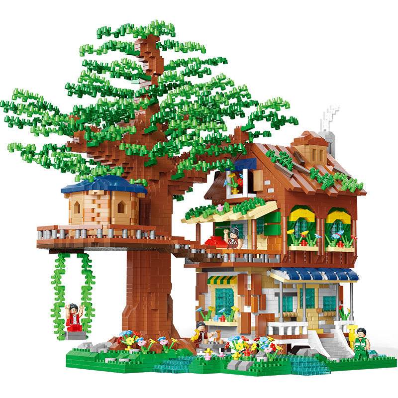 High Elf Tree House Puzzle Assembling Building Blocks - Here2Save
