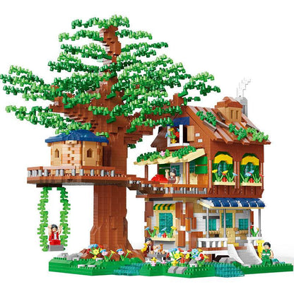 High Elf Tree House Puzzle Assembling Building Blocks - Here2Save