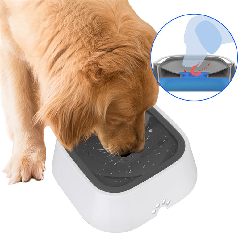 1.5L Cat Dog Water Bowl Carried Floating Bowl Anti-Overflow Slow Water Feeder Dispenser Pet Fountain ABS&PP Dog Supplies - Here2Save