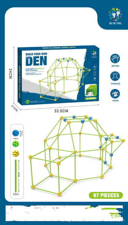 Kit de construcción de fuerte, juego de bloques de construcción, tiendas de juguete para niños, constructor de fortaleza, castillos, túneles, casa de juegos 3d Diy, regalo para niños